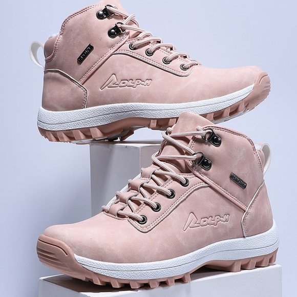 Women Boots Warm Fur Ankle Lace -up Boots - Picture 1 of 5